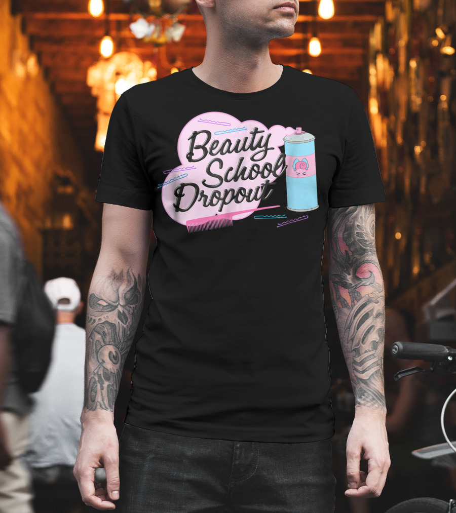 Beauty School Dropout Grease Pink Ladies Can And Comb T-Shirt