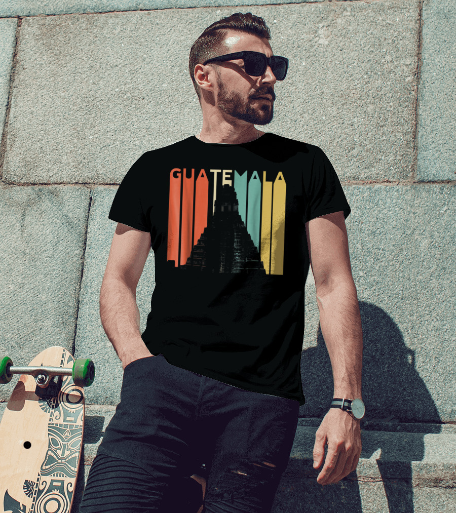 Guatemala Chapin Atitlan Tikal Maya Mayan Pyramid T-Shirt