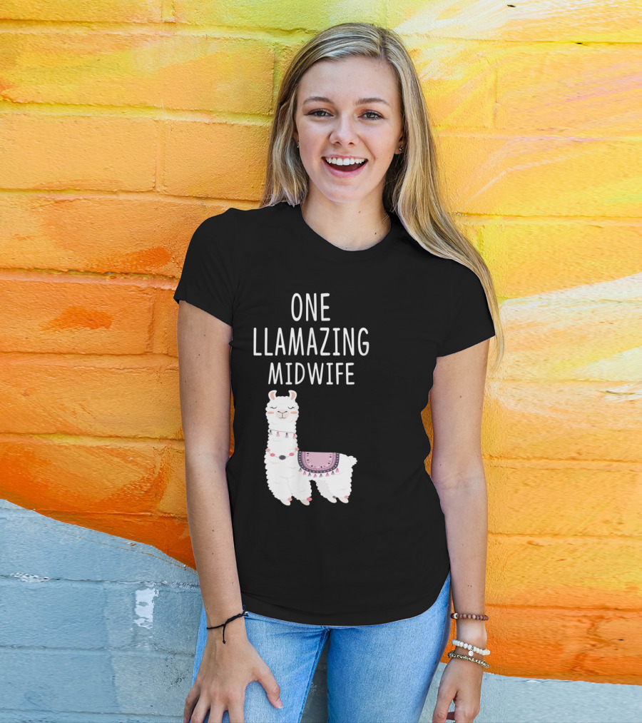 One Llamazing Midwife Llama T-Shirt