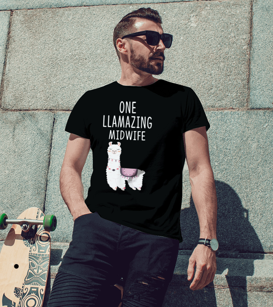 One Llamazing Midwife Llama T-Shirt