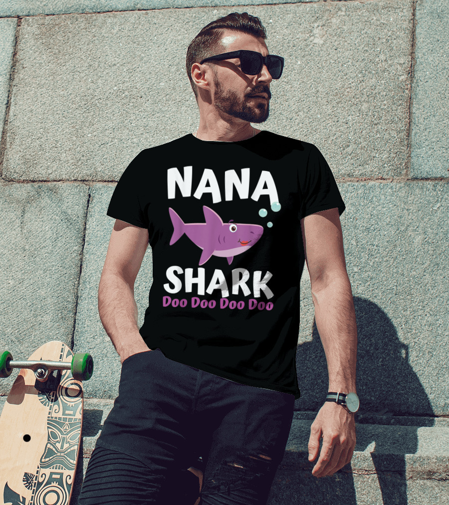 Nana Shark Doo Doo Doo Doo Matching Family Shark T-Shirt