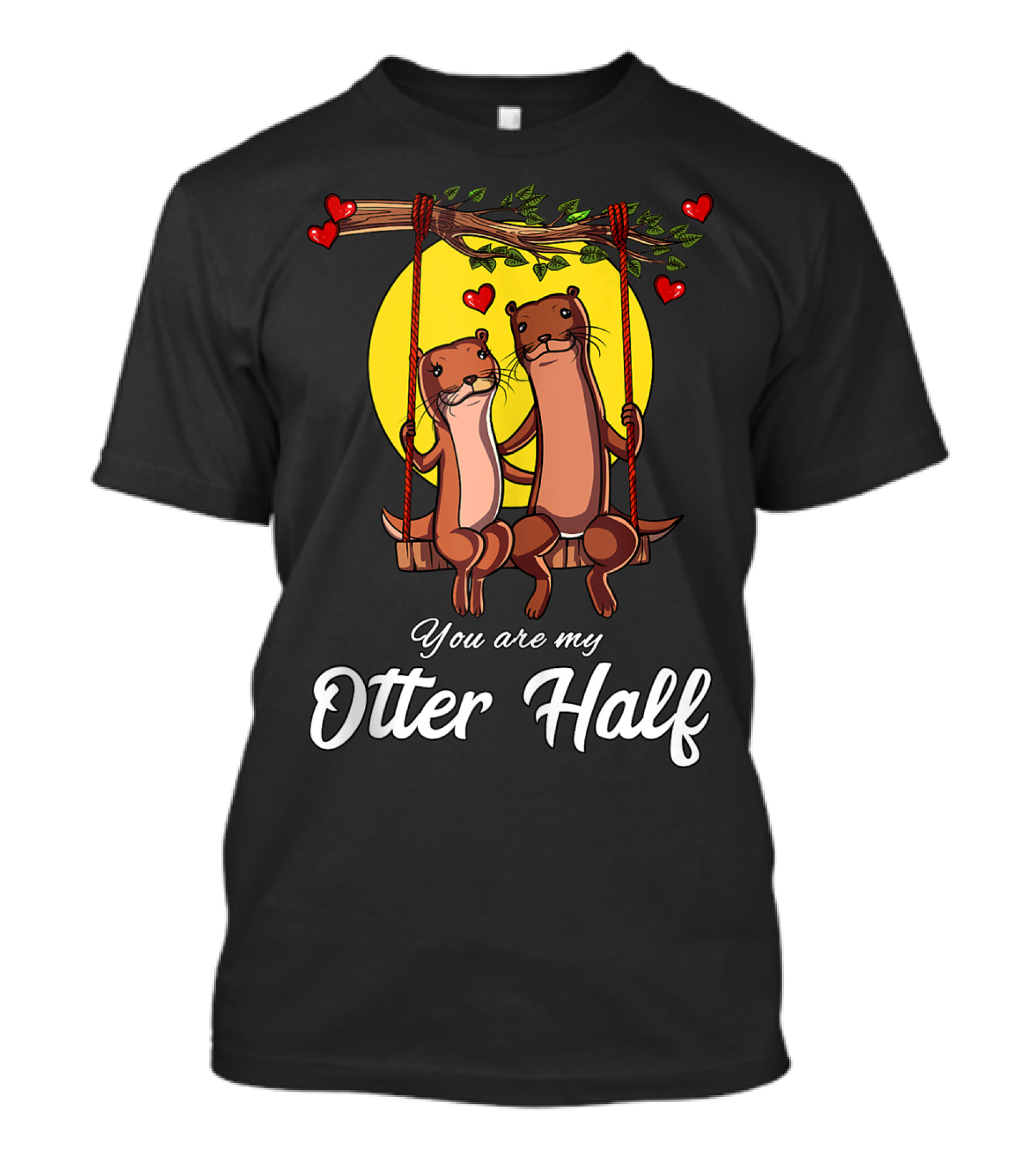 You Are My Otter Half Cute Couple Animals Romantic Love Heart T-Shirt