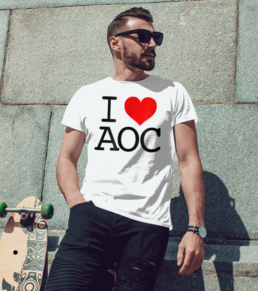 I Heart AOC Alexandria Ocasio Cortez Fan Love T-Shirt