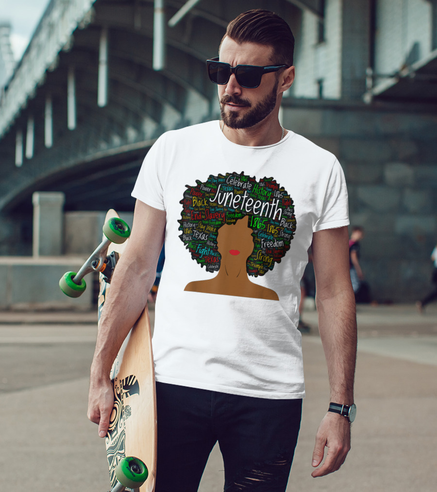 Juneteenth Colorful Afro End Slavery Freedom 1865 Celebrate History T-Shirt