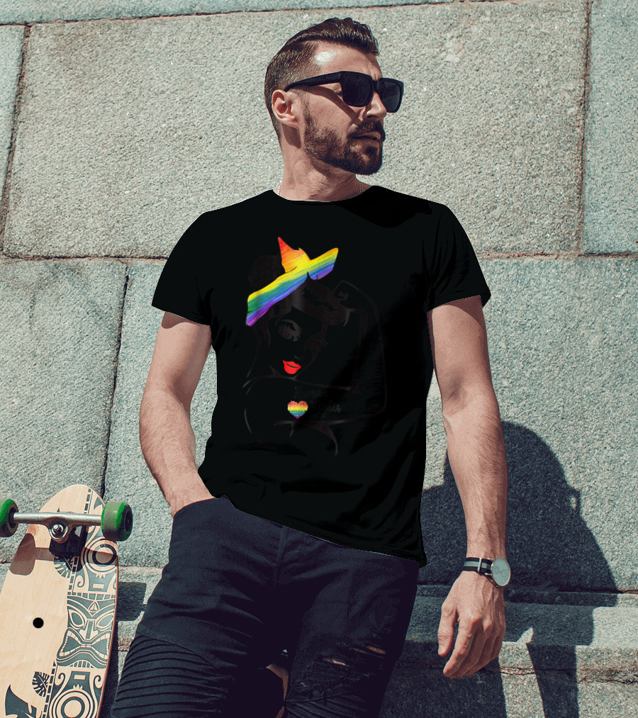 Lady Human Rights Rainbow Pride Iconic Empowerment T-Shirt