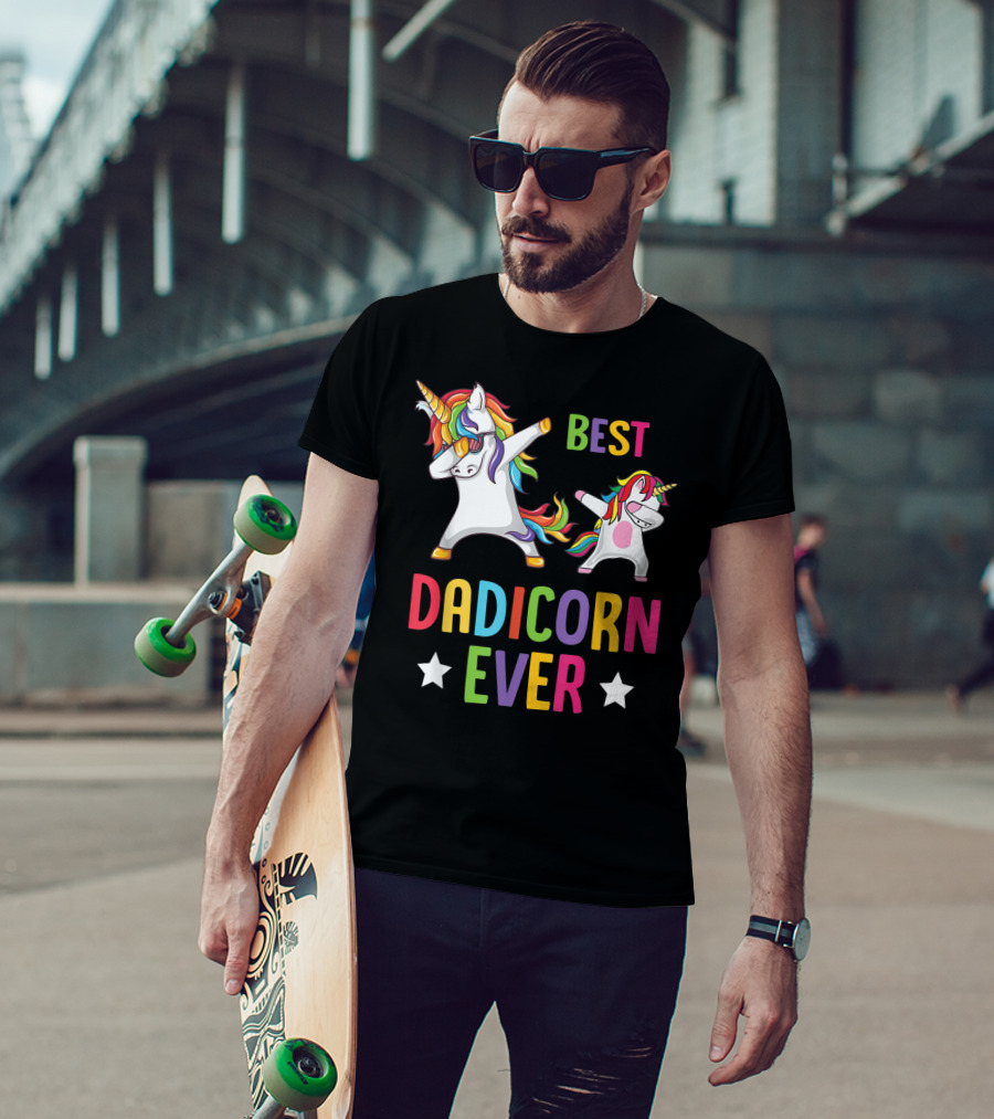 Best Dadicorn Ever Dabbing Unicorn Dad Father T-Shirt
