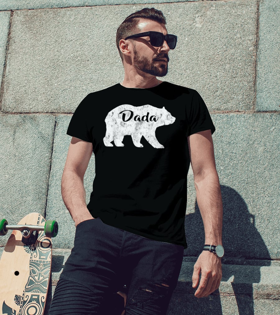 Dada Bear Mens Awesome Camping Gramps T-Shirt