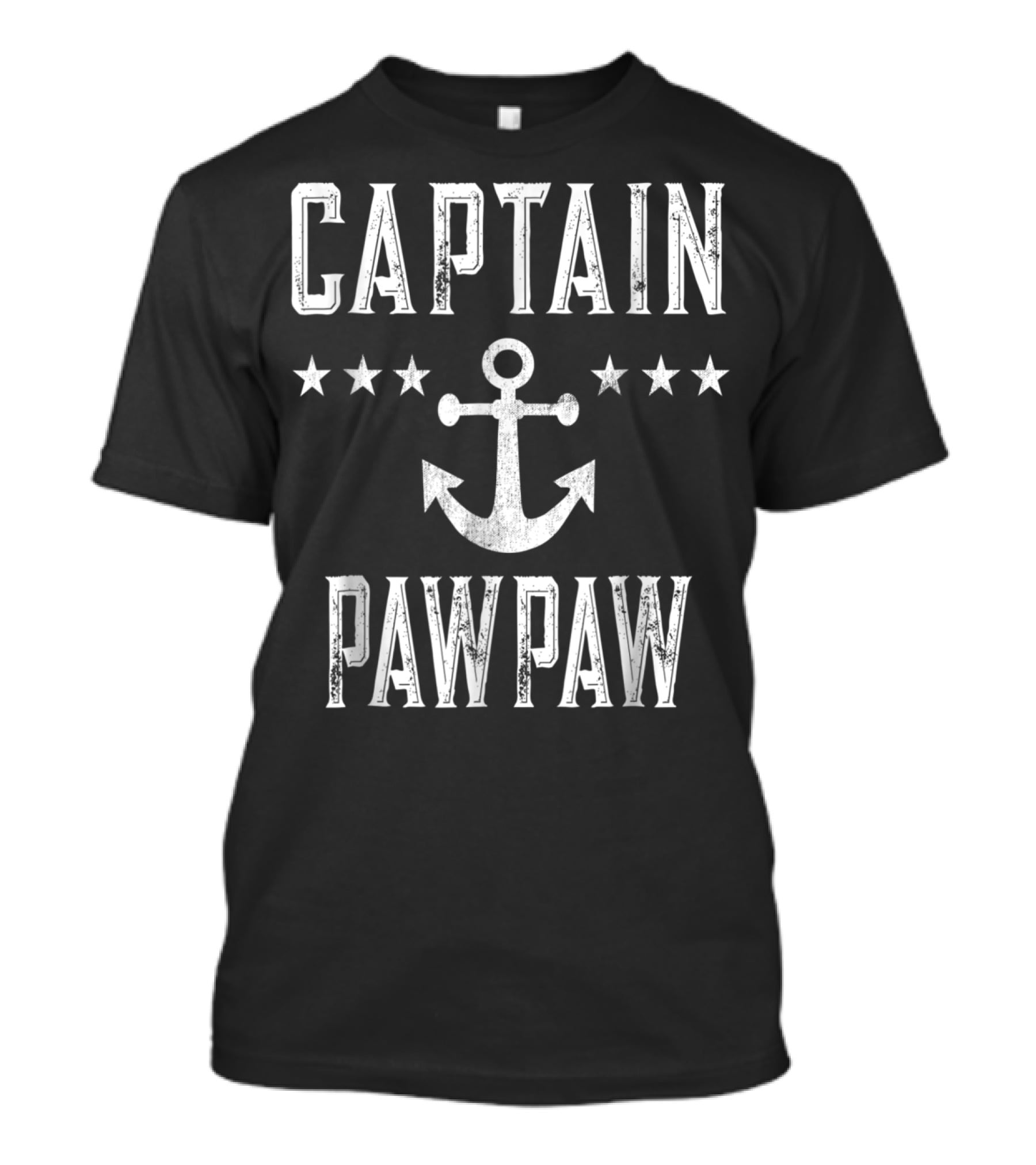 Captain PawPaw Nautical Anchor Stars Mens Vintage Family Cruise T-Shirt
