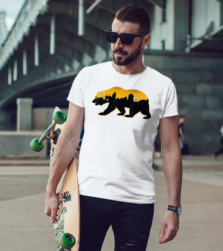 New England Bear Skyline Fear Beware Of Boston T-Shirt