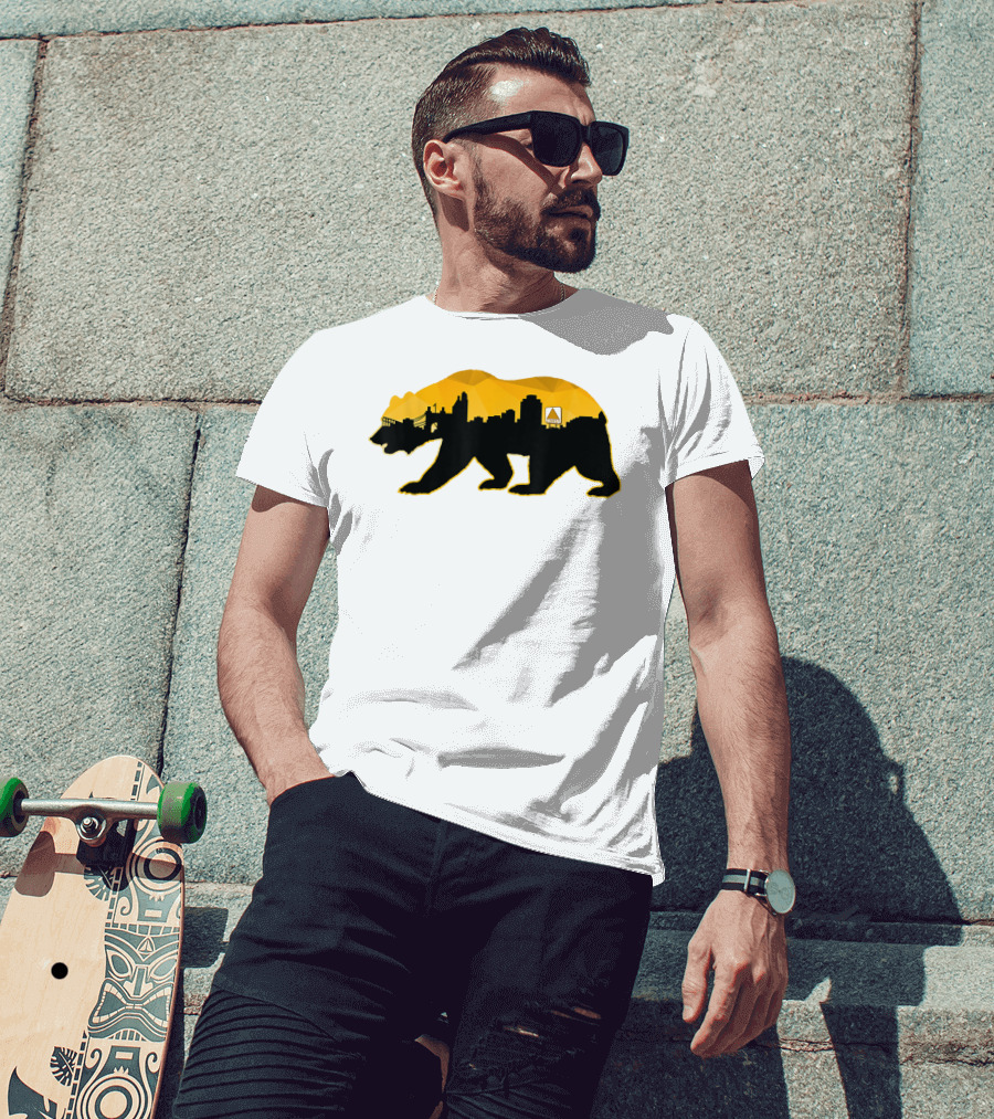 New England Bear Skyline Fear Beware Of Boston T-Shirt