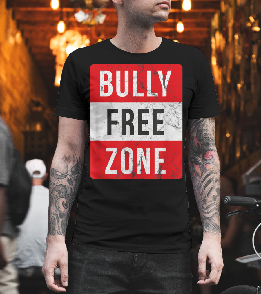 Bully Free Zone Red Anti Bullying Awareness T-Shirt