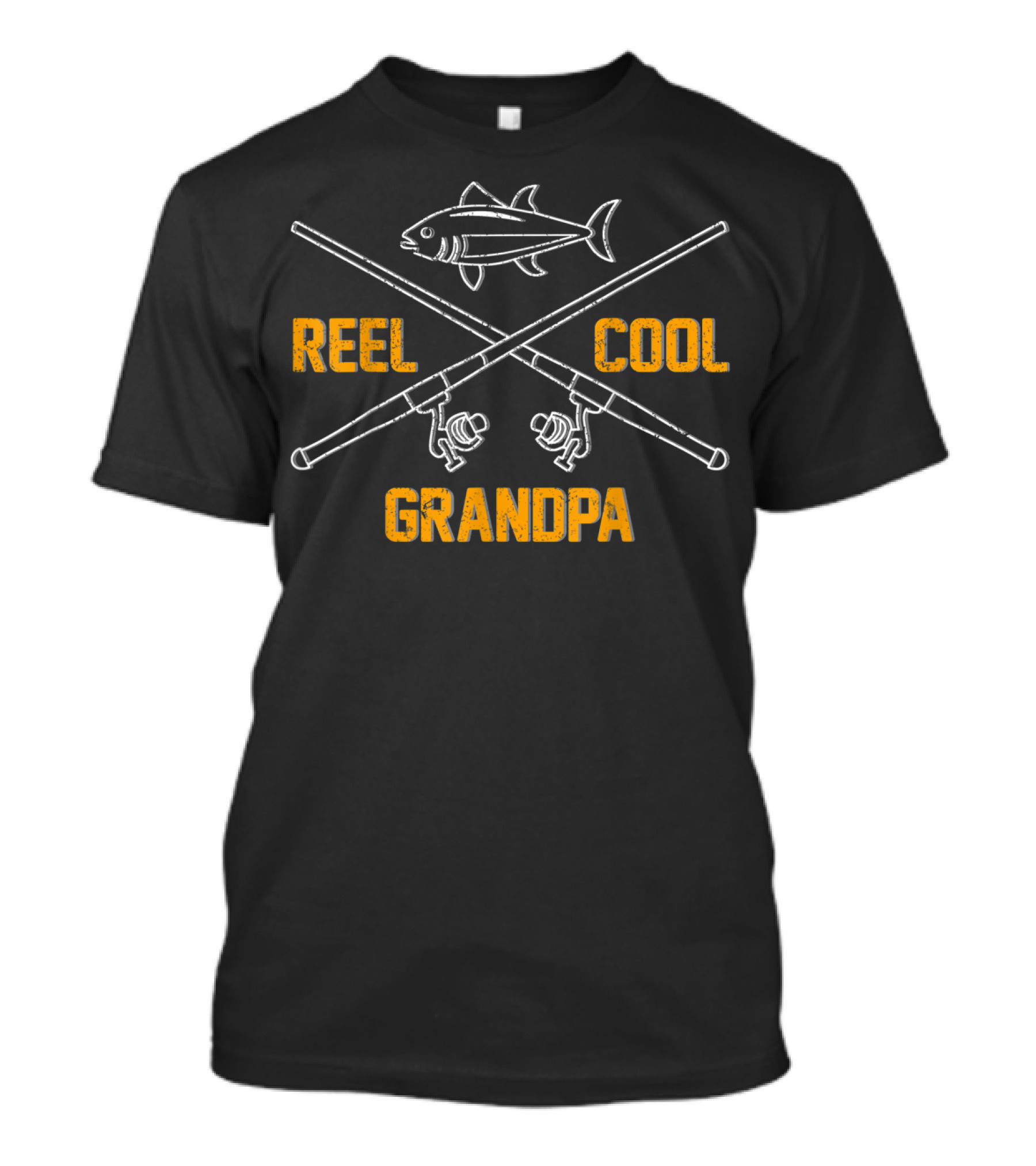 Reel Cool Grandpa Dad Grandpas Funny Fishing T-Shirt