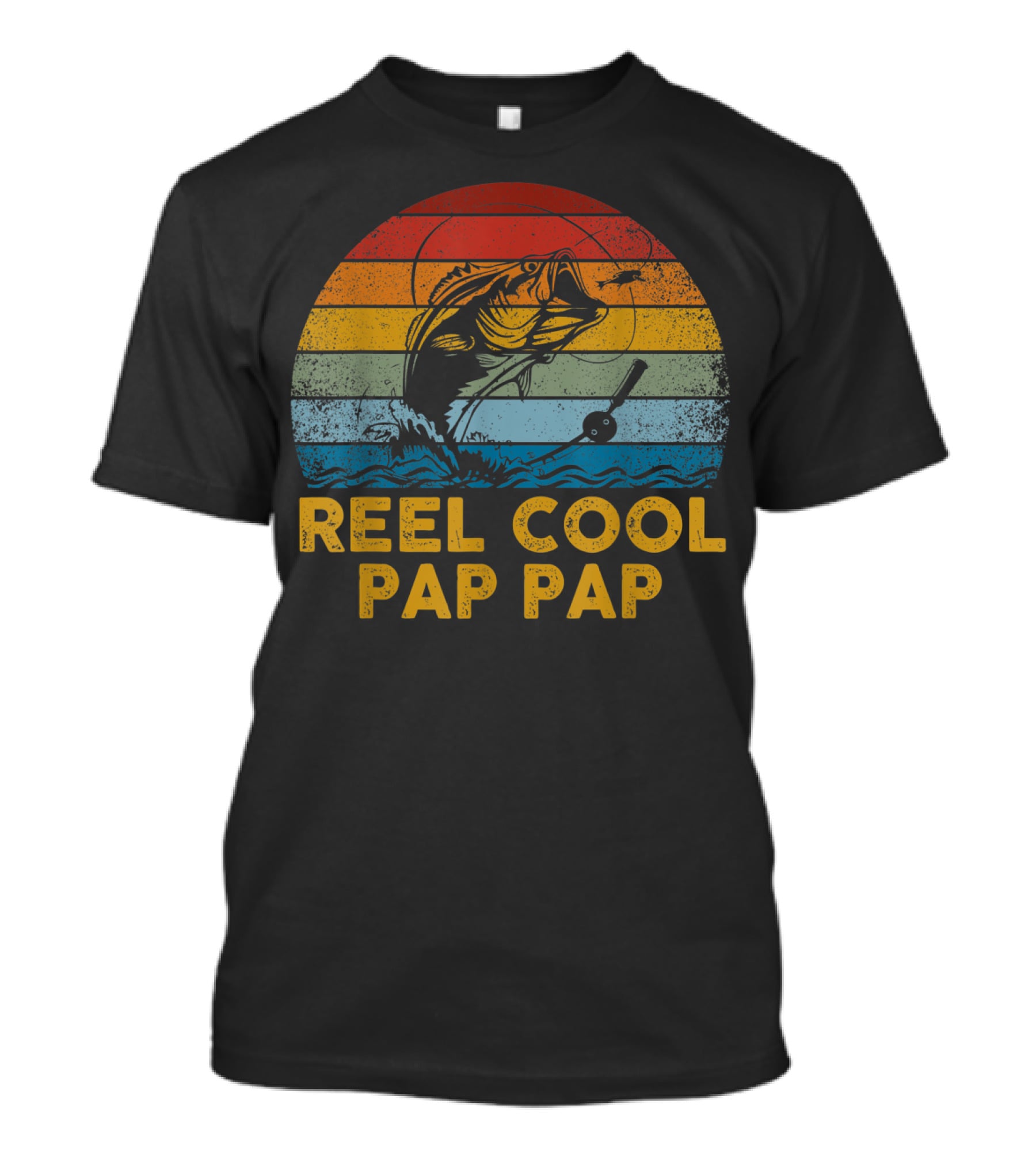 Reel Cool Pap Pap Retro Vintage Fishing T-Shirt