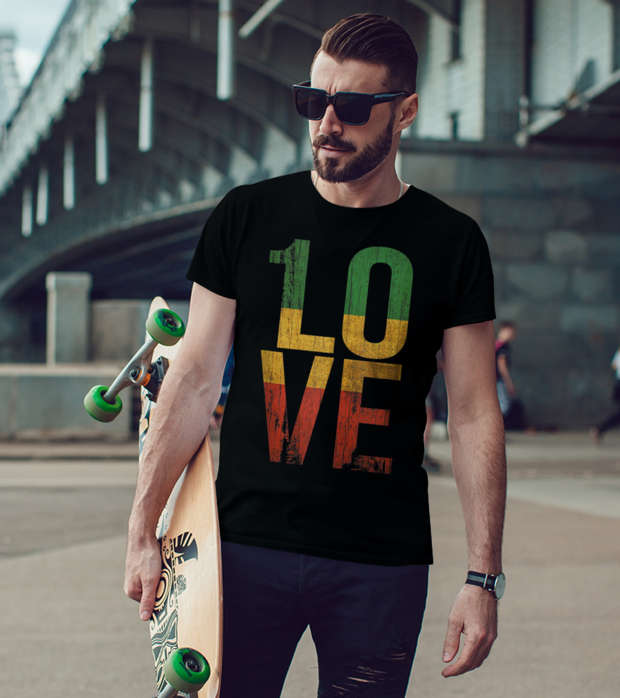 Roots Rock Reggae 1 Love Rasta Colors T-Shirt