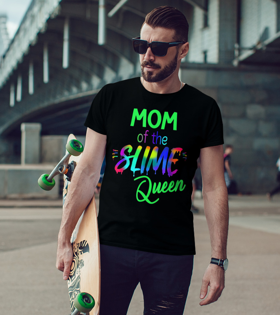 Mom Of The Slime Queen Birthday Outfit Matching Out T-Shirt