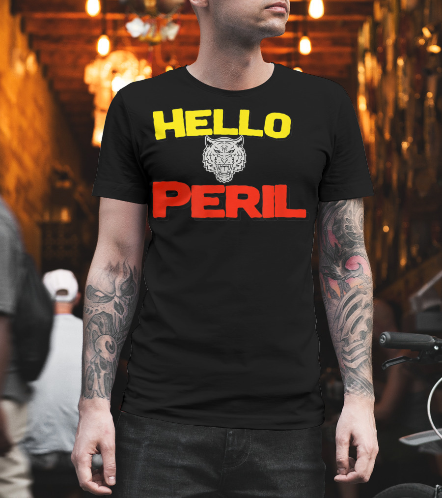 Hello Peril Band Logo Tiger Head T-Shirt