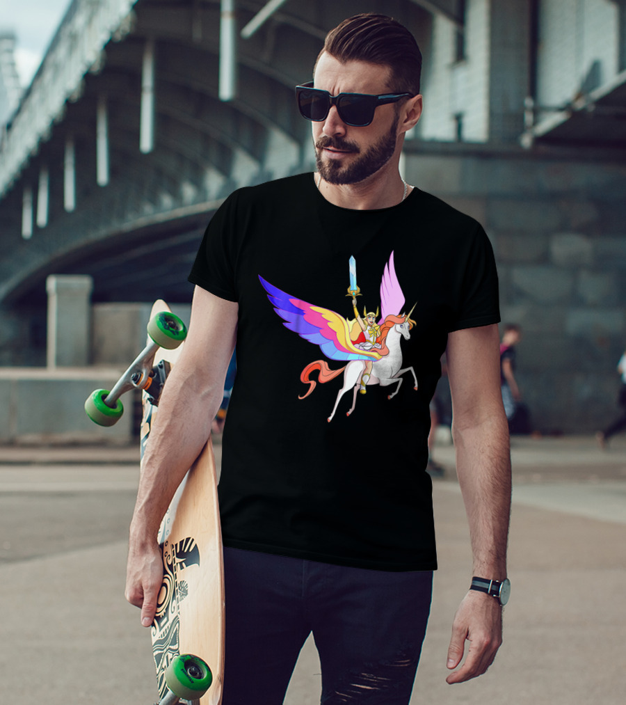 She Ra Kids DreamWorks Action Adventure With Swift Wind Pegasus T-Shirt