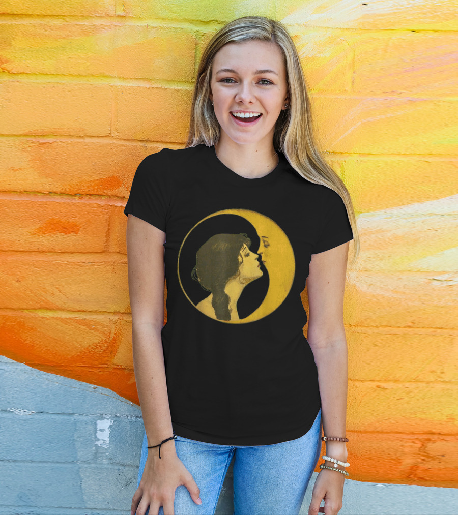 Kiss The Man On The Moon Vintage Celestial T-Shirt