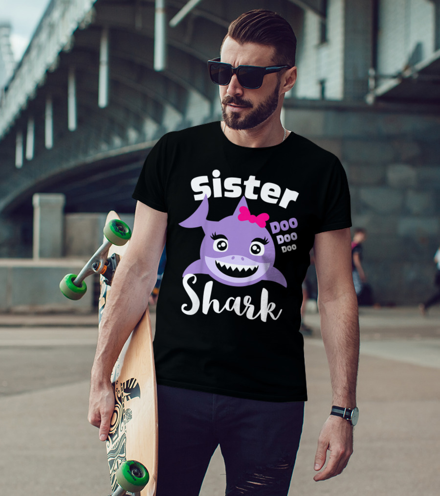 Sister Shark Doo Doo Doo Baby Shark Kids T-Shirt