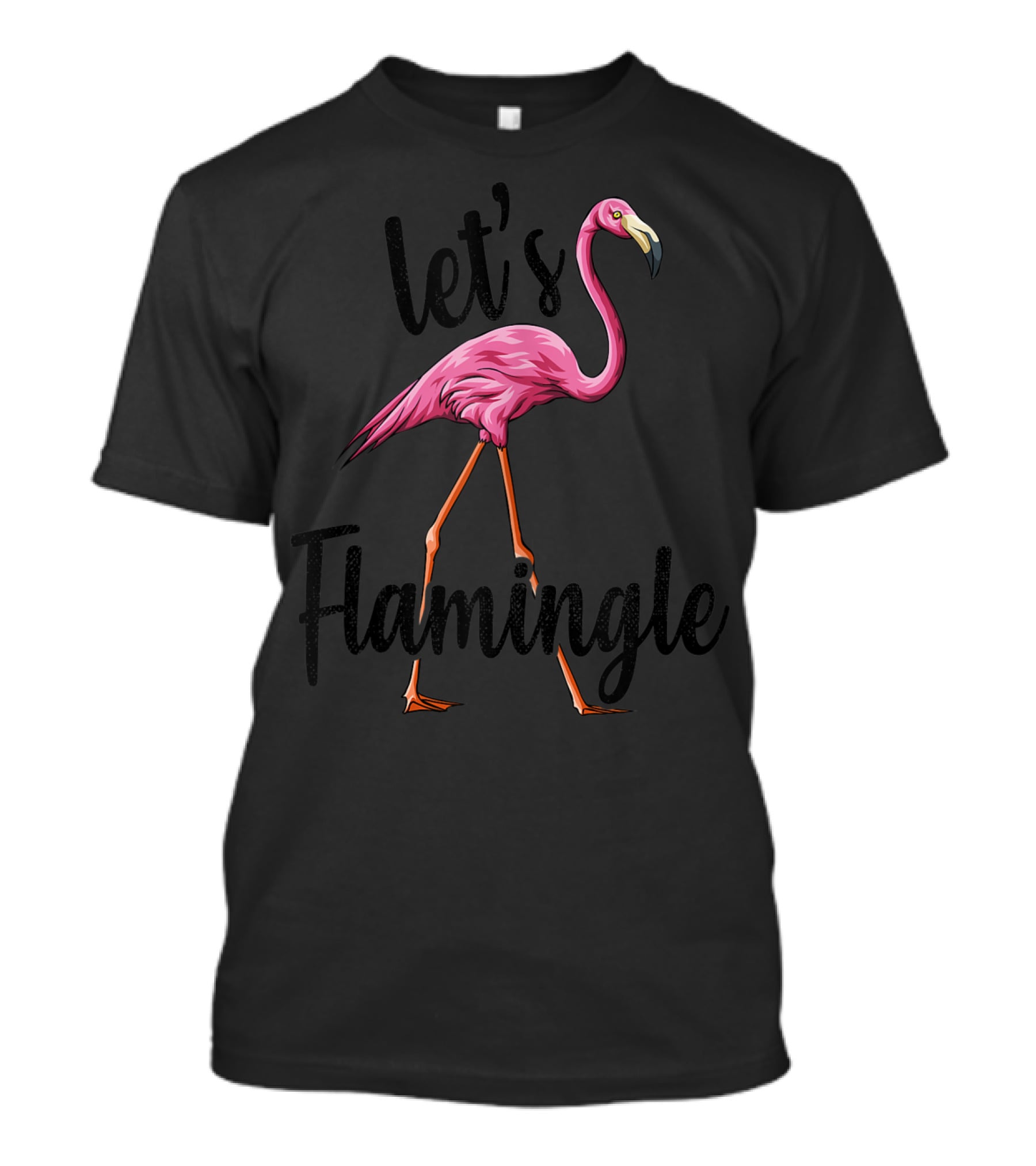 Let's Flamingle Pink Flamingo Bird Tank Top T-Shirt
