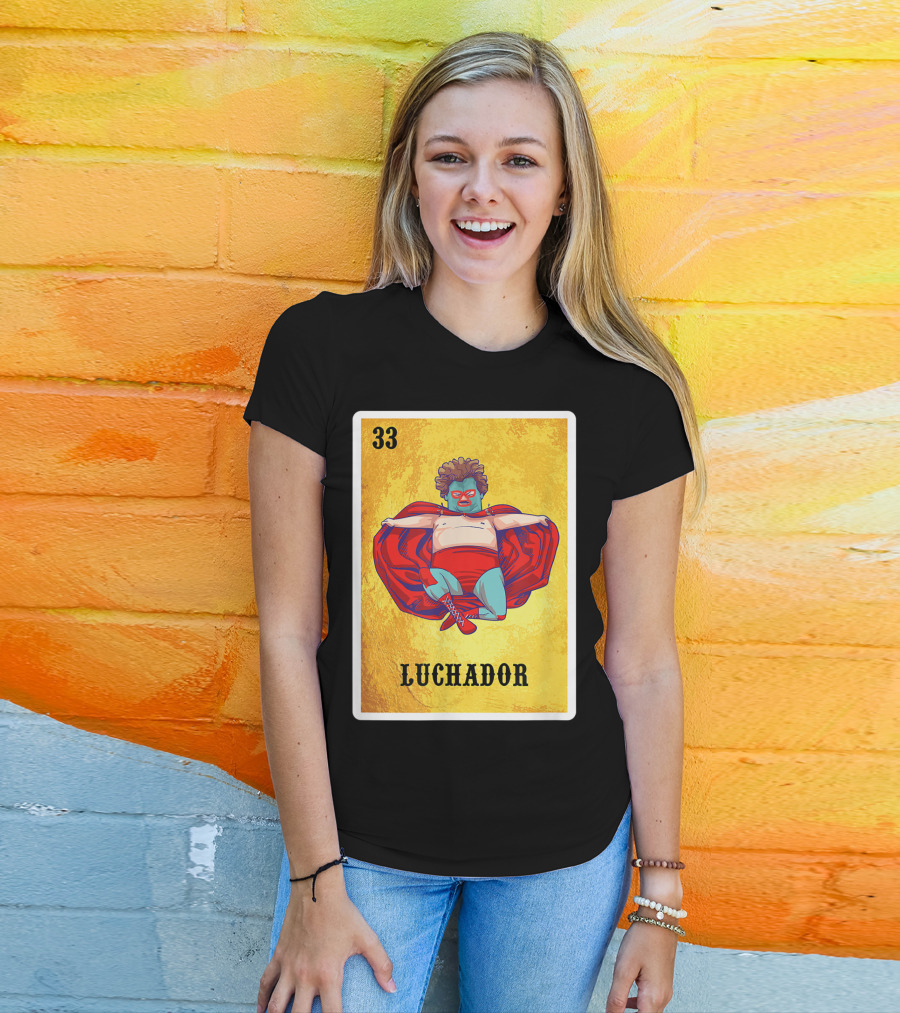 Luchador Masked Wrestler El Lucha Libre Number 33 T-Shirt