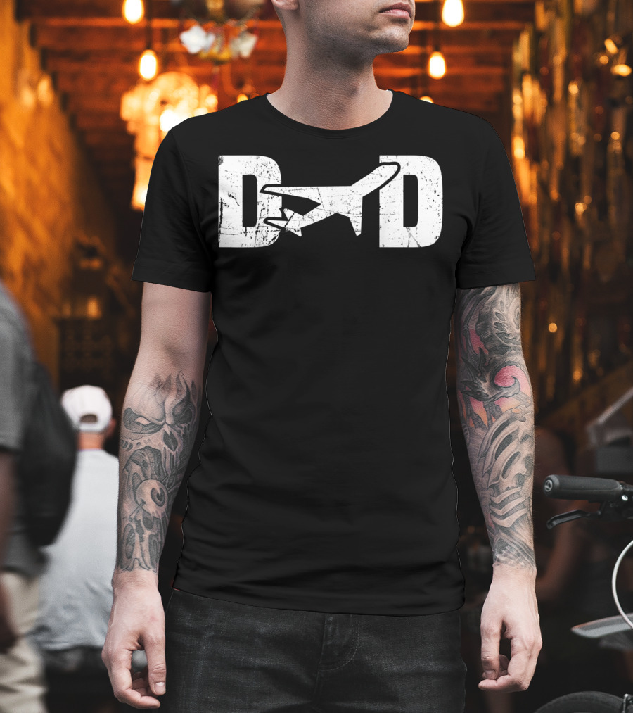 Pilot Dad Airplane Aviation Design for Men T-Shirt