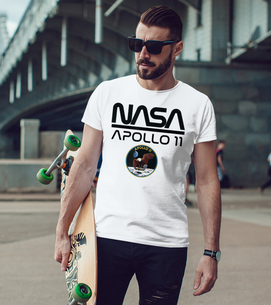 NASA Apollo 11 Moon Landing Mission Patch T-Shirt
