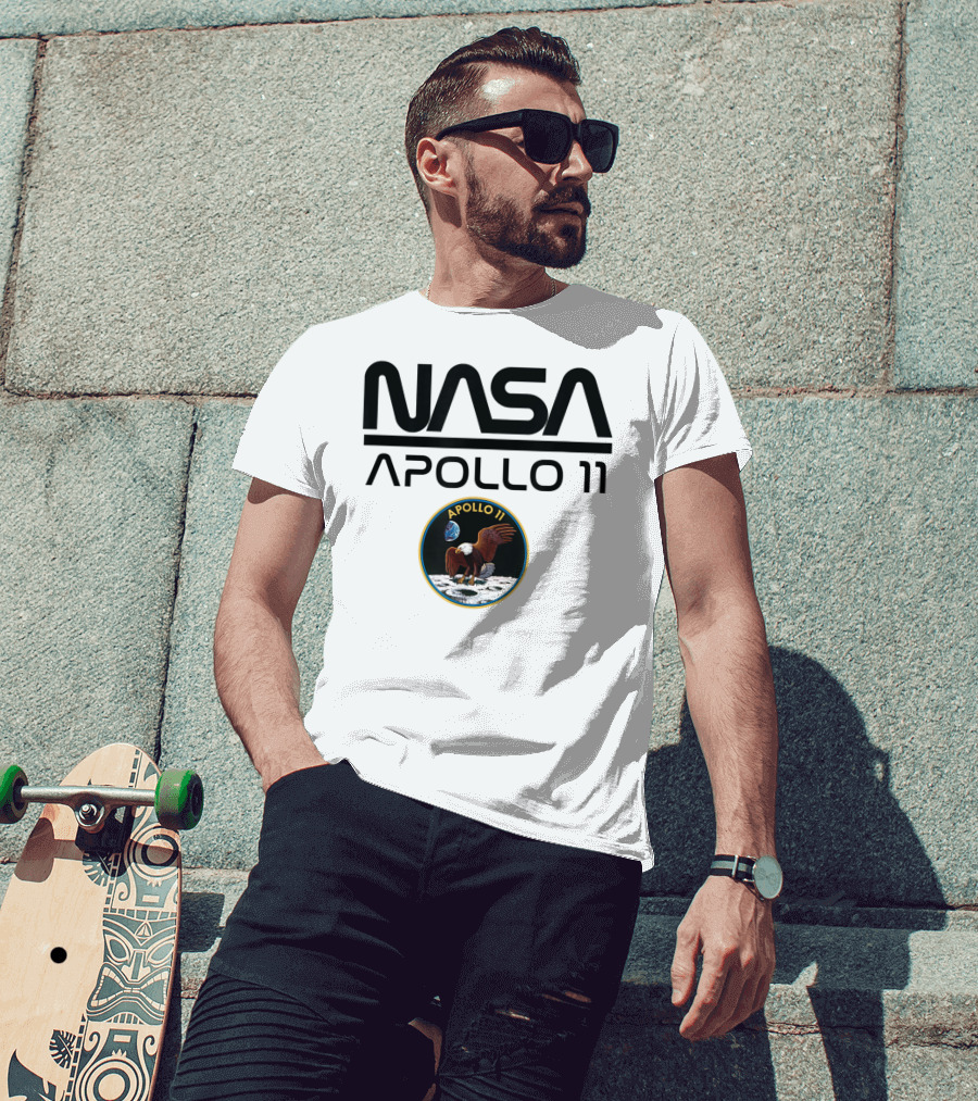 NASA Apollo 11 Moon Landing Mission Patch T-Shirt