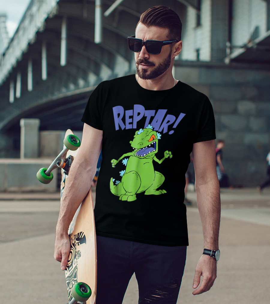 Reptar Rugrats Nickelodeon Animated Dinosaur Character T-Shirt