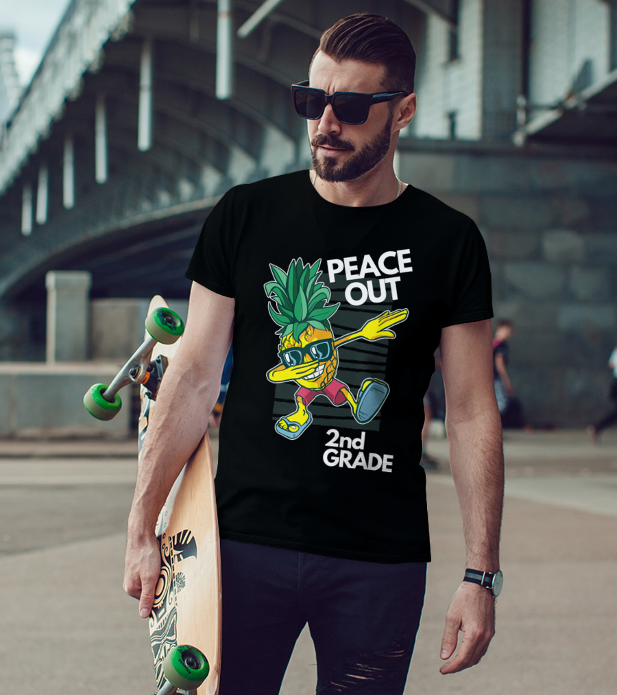 Peace Out Pineapple Dabbing 2nd Grade T-Shirt