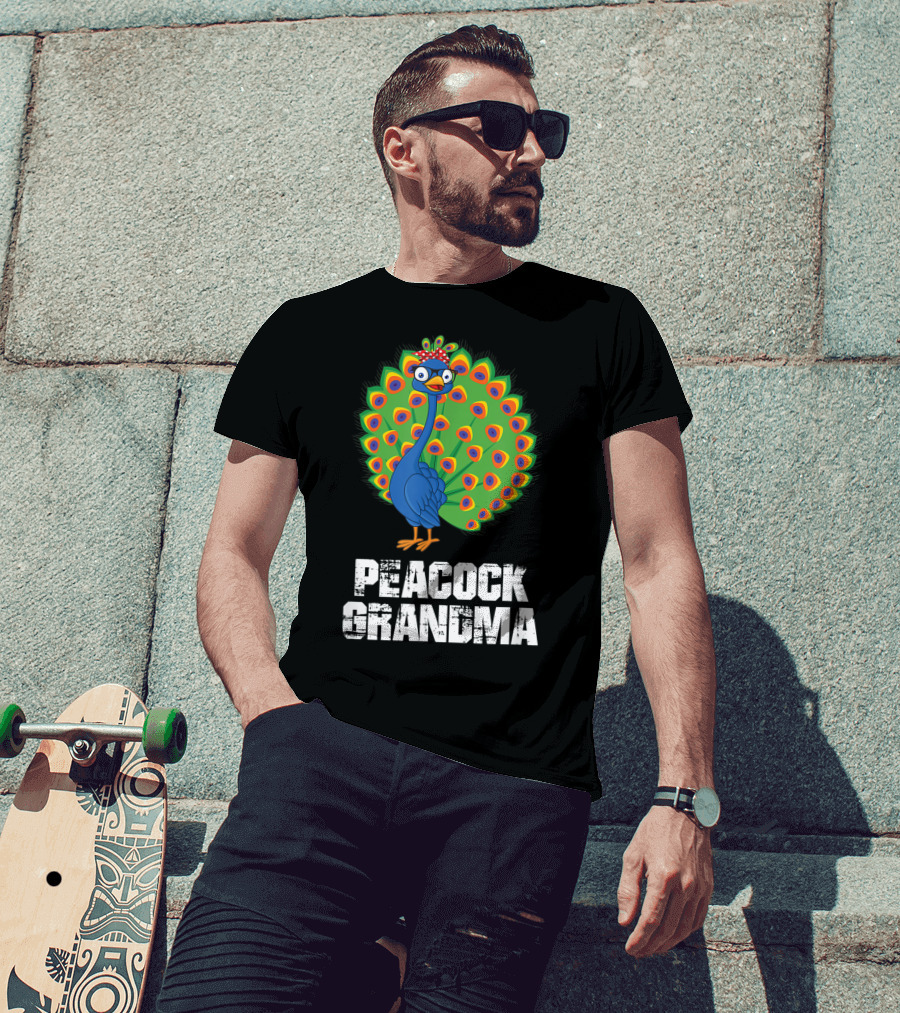 Peacock Grandma Birthday Nana T-Shirt