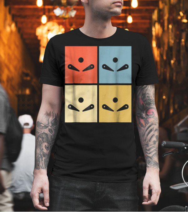 Pinball Colorful Flipper Pop Art Blocks T-Shirt Pinball Colorful Flipper Pop Art Blocks T-Shirt