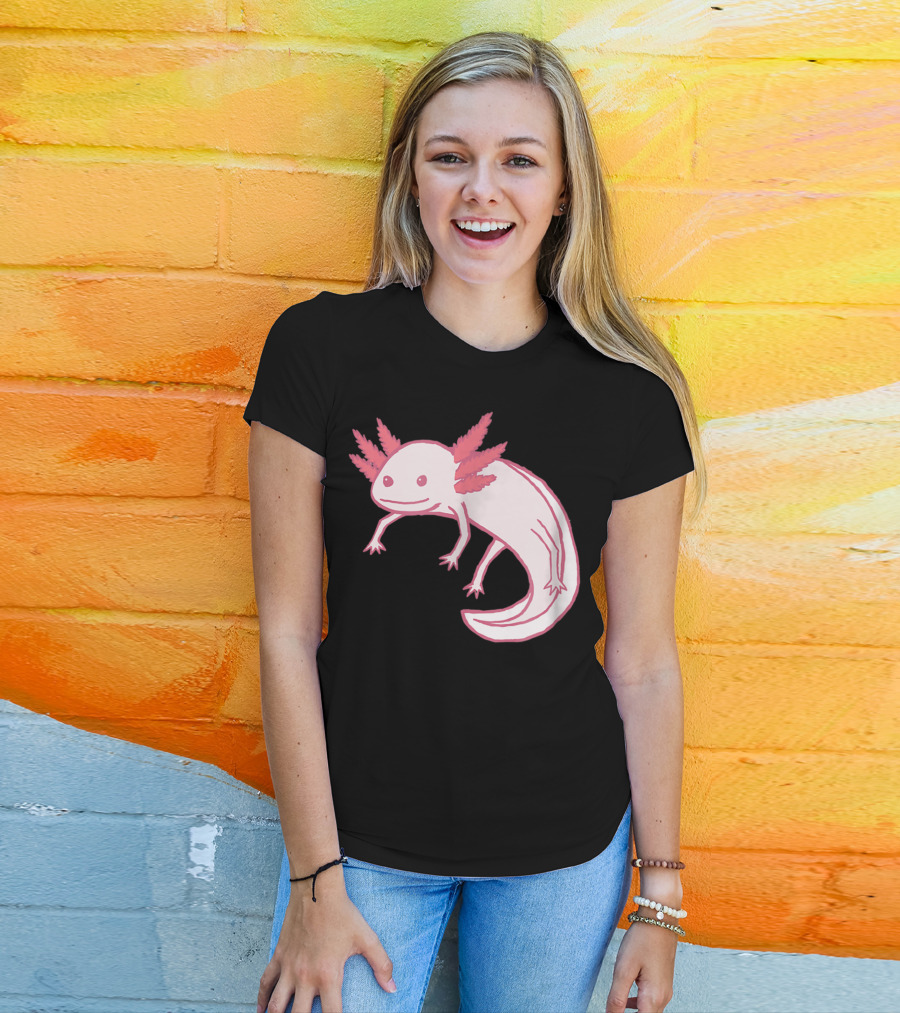 Pink Axolotl Cute Animal T-Shirt