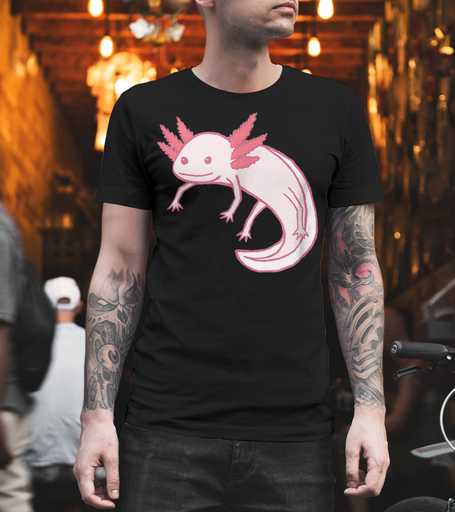 Pink Axolotl Cute Animal T-Shirt