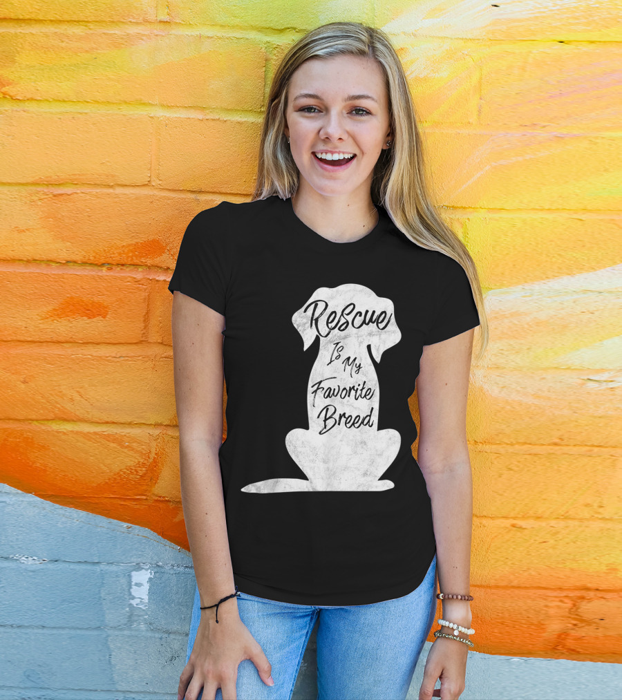 Rescue Is My Favorite Breed Dog T-Shirt