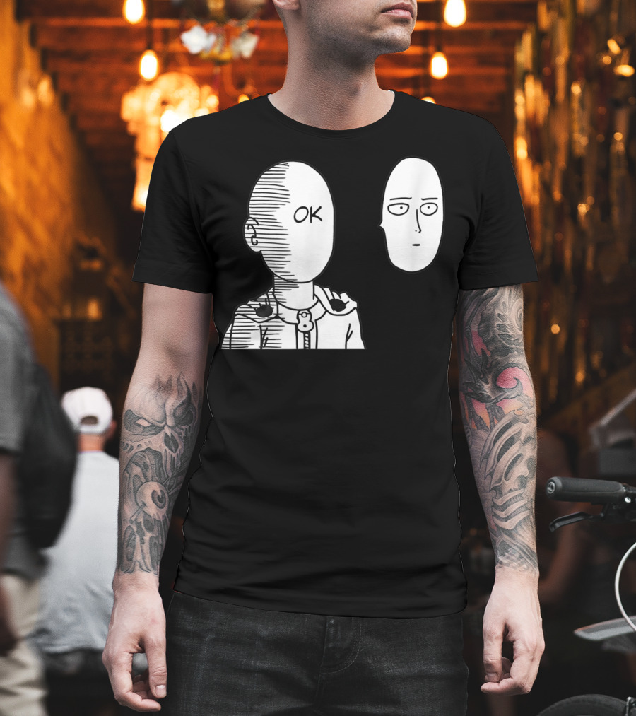 Saitama OK Face Oppai Otaku Manga T-Shirt