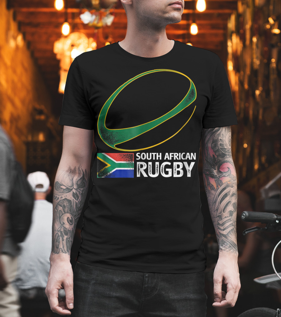 South African Rugby Springbok Flag Emblem South Africa T-Shirt
