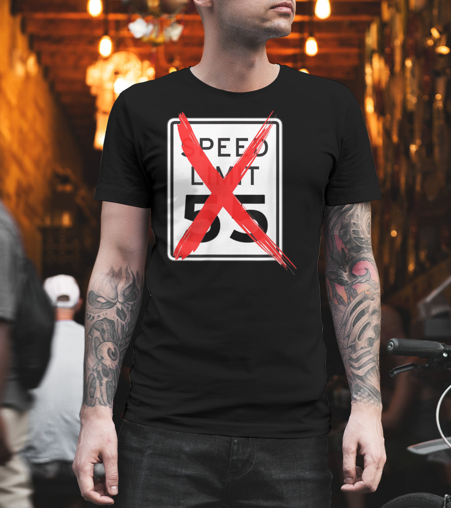 Speed Limit 55 Red Crossed Car Enthusiast T-Shirt