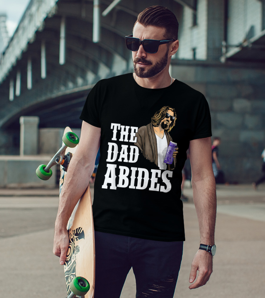 The Dad Abides Cool Milk Carton Robe Sunglasses T-Shirt