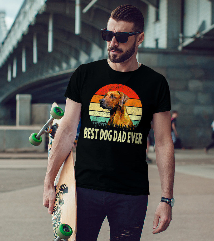Vintage Best Dog Dad Ever Retro Canine T-Shirt