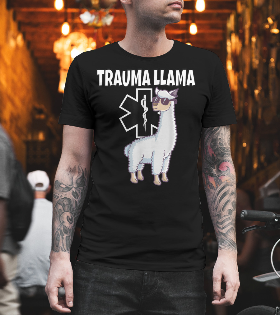 Trauma Llama EMS Medic Funny EMT T-Shirt
