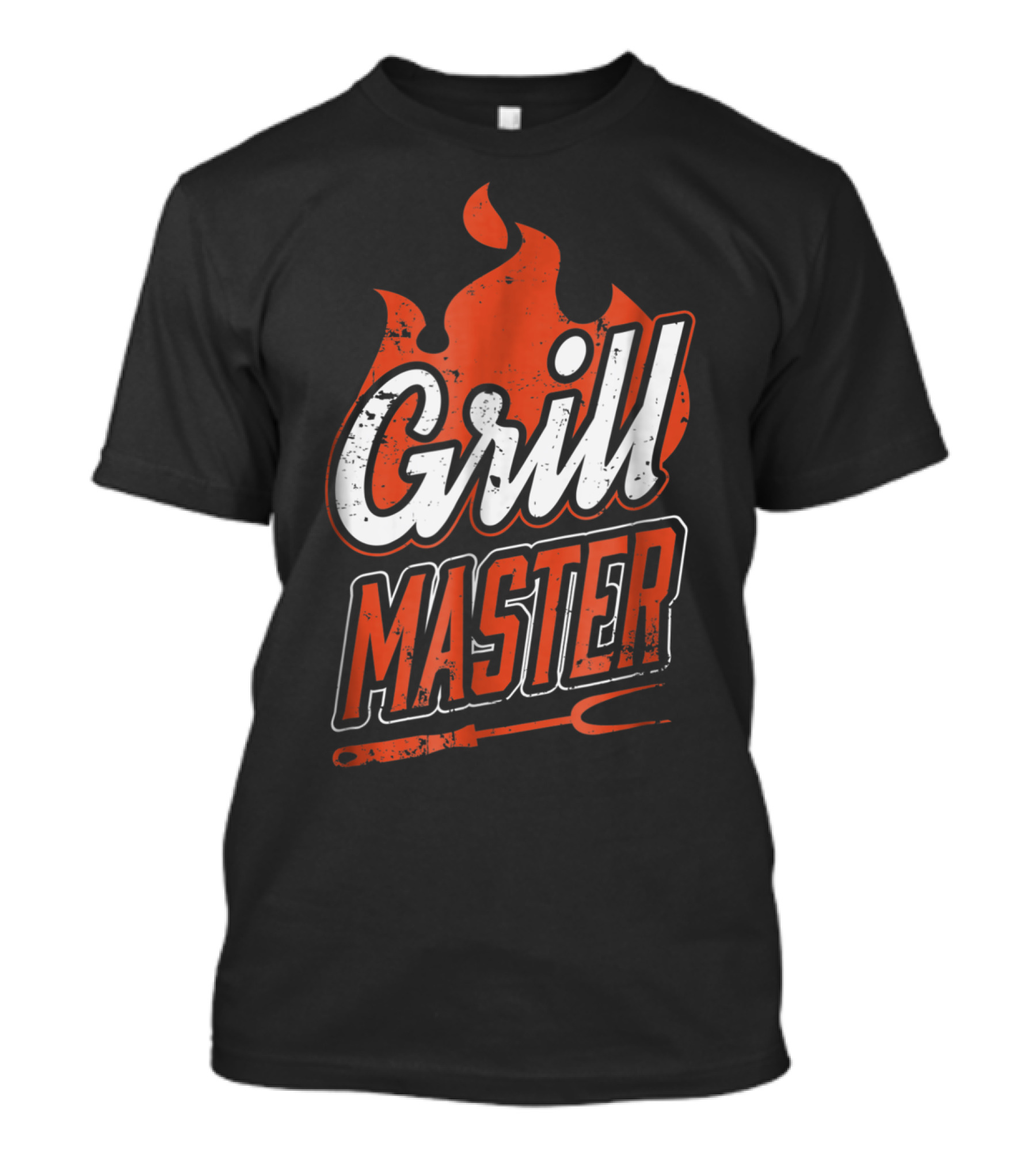 Grill Master BBQ Chef Cook Dad Flame Fork T-Shirt