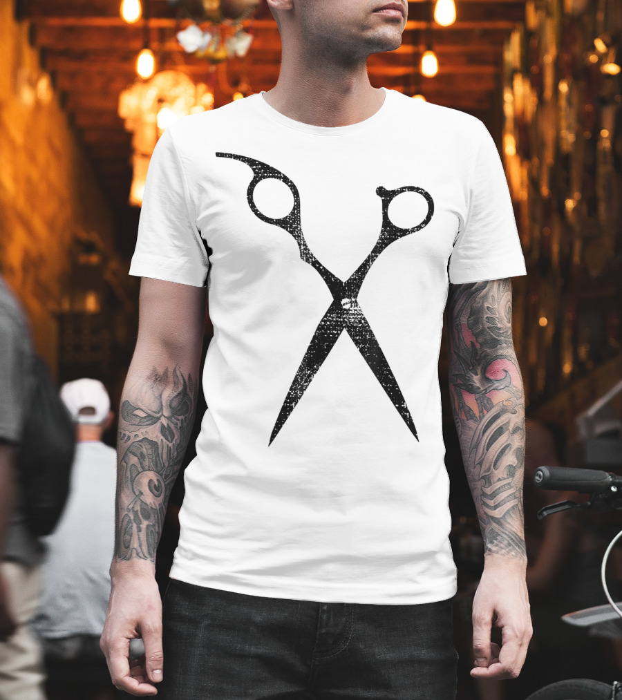 Hairdresser Barber Shop Hairsty Scissors T-Shirt