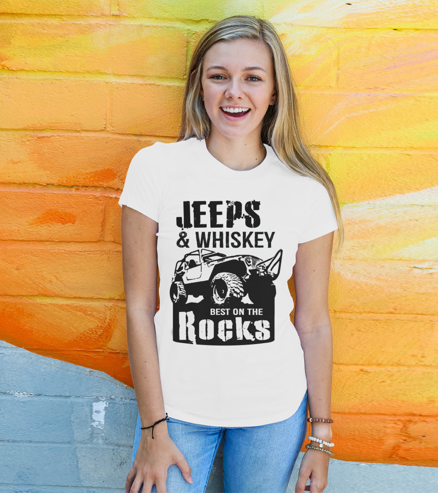 Jeeps And Whiskey Best On The Rocks T-Shirt