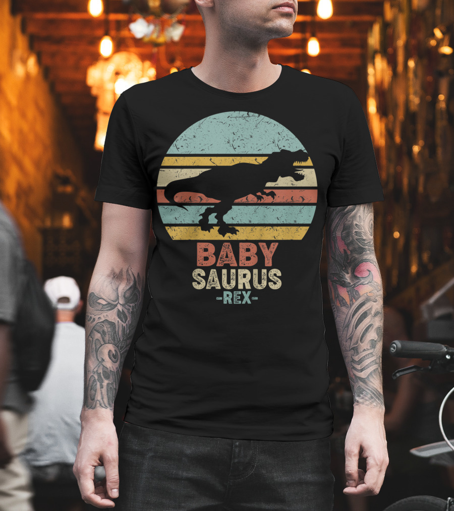 Baby Saurus Rex Vintage Dinosaur Kids T-Shirt