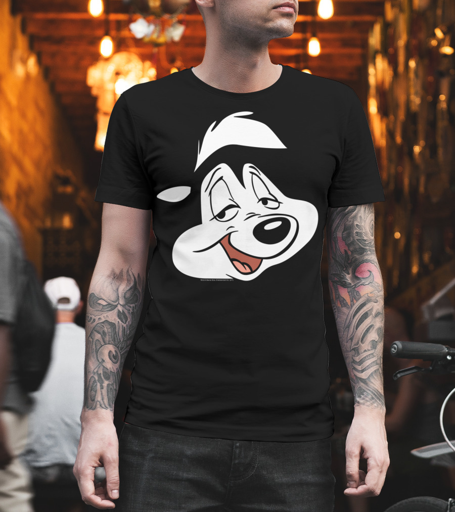 Looney Tunes Pepe Le Pew Face Character Classic T-Shirt