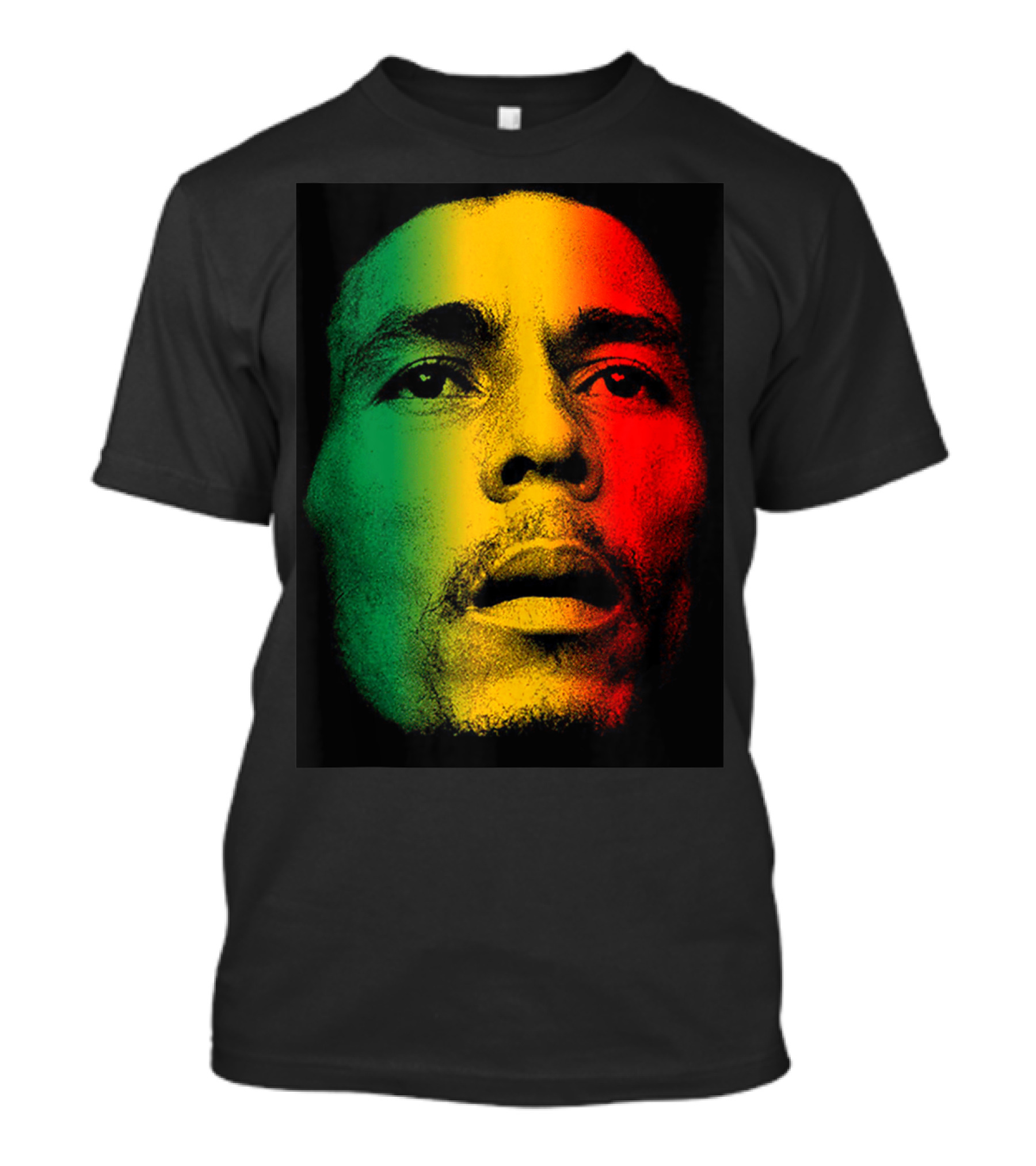 Marley Rasta Face Bob Lover Reggae Colors T-Shirt