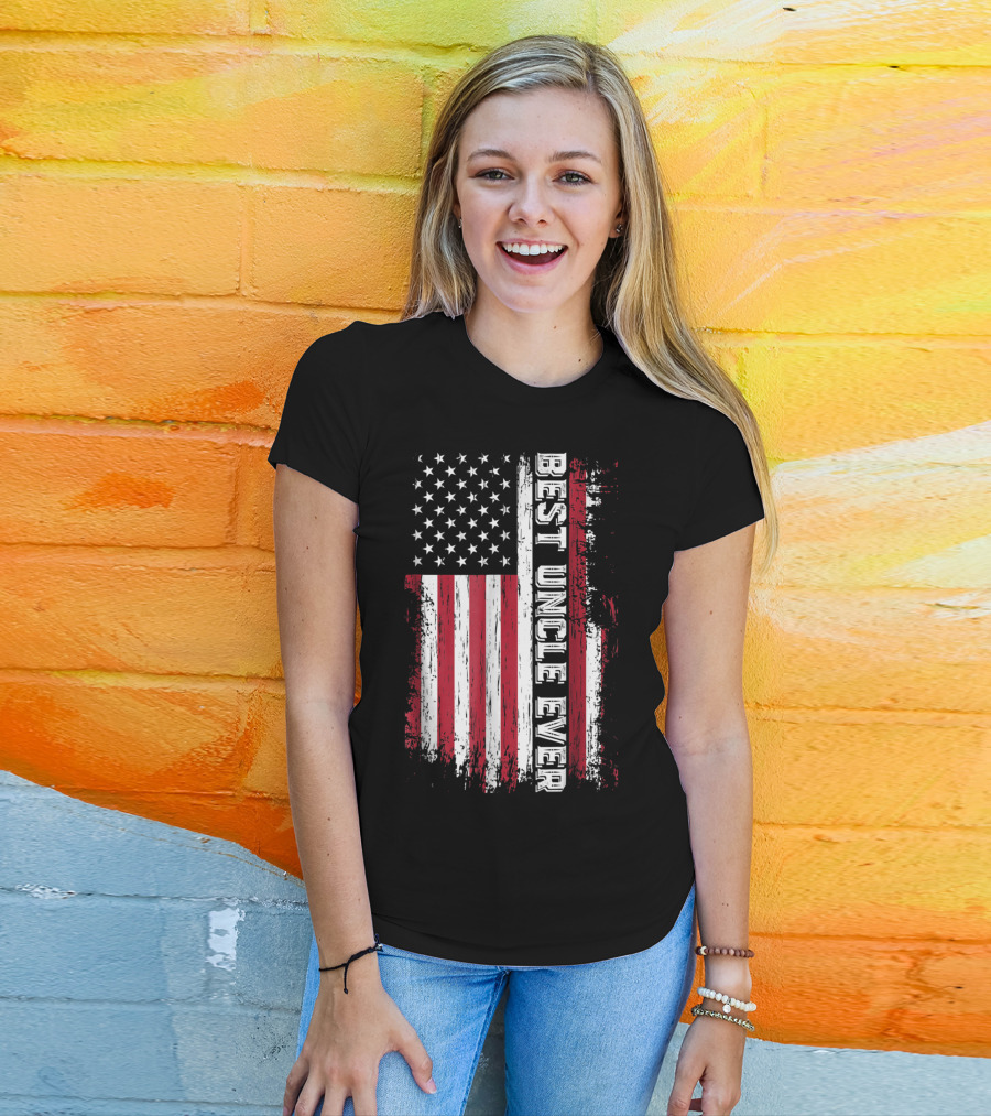 Best Uncle Ever American Flag Mens Best Uncle T-Shirt
