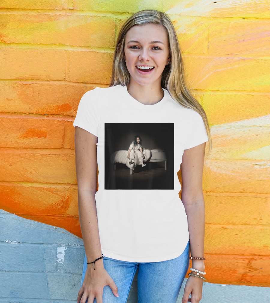 Billie Eilish Mens Album Cover Photo Bed Scene T-Shirt