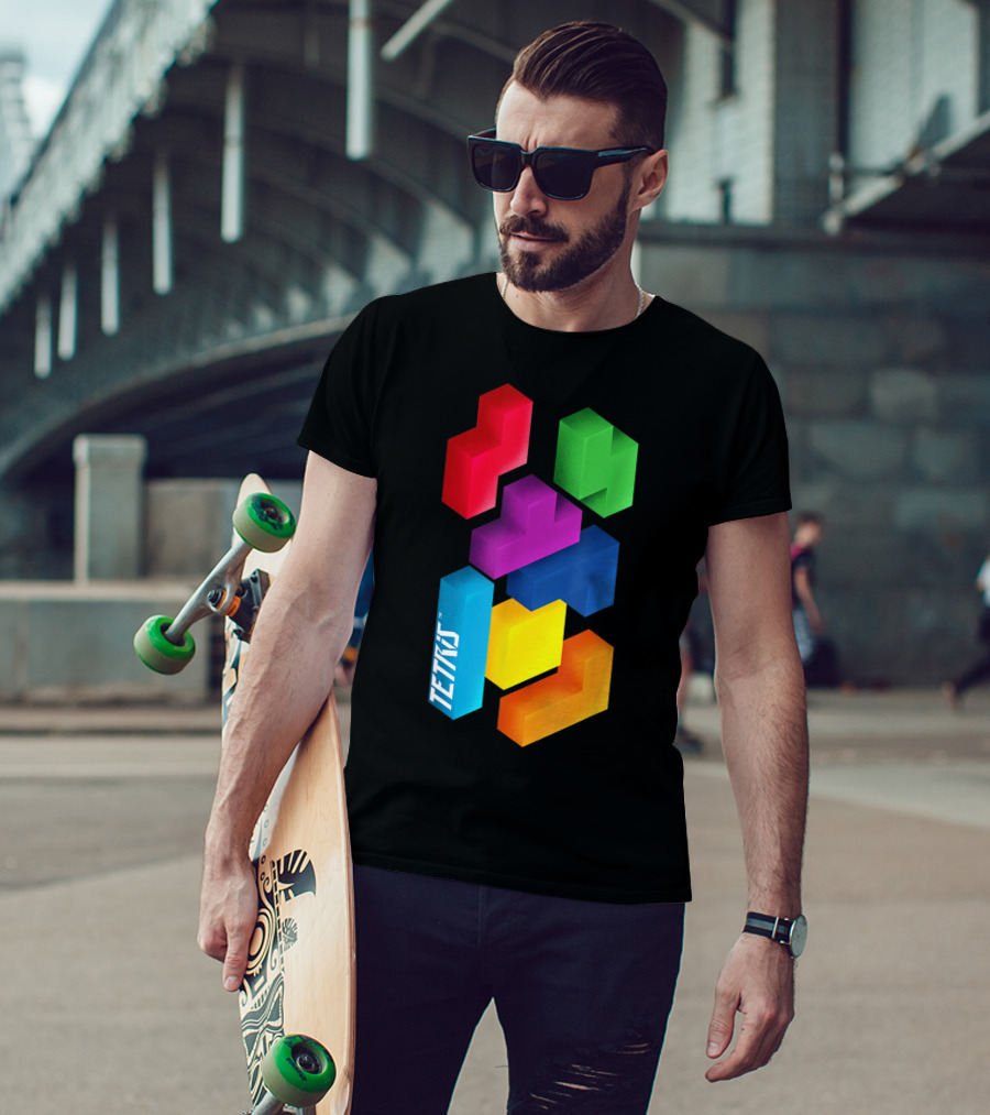 Tetris Colorful Blocks Mommy And Me T-Shirt